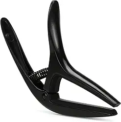 Ernie Ball Axis Dual Radius Capo - 2-in-1 Reversible Capo for Electric and Acoustic Guitar - Black Satin