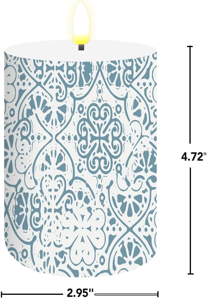 Briarwood Lane Ornamental Blue and White Flameless Candle