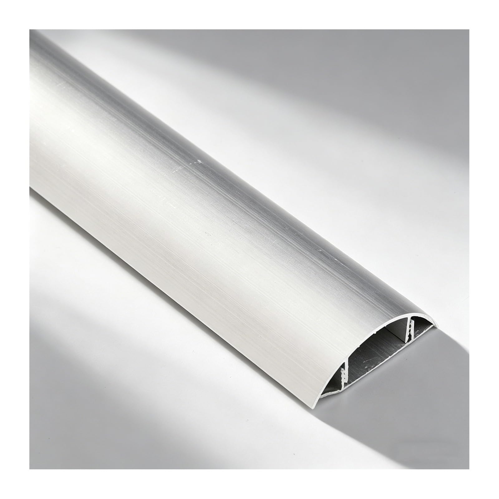 KabelbrüCke Boden, Kabelkanal Aluminium, Boden Kabelkanal Flach, Selbstklebend, Einfache Kabelorganisation und Verdeckung, Geeignet FüR Zuhause und BüRo.(No. 4,3M)