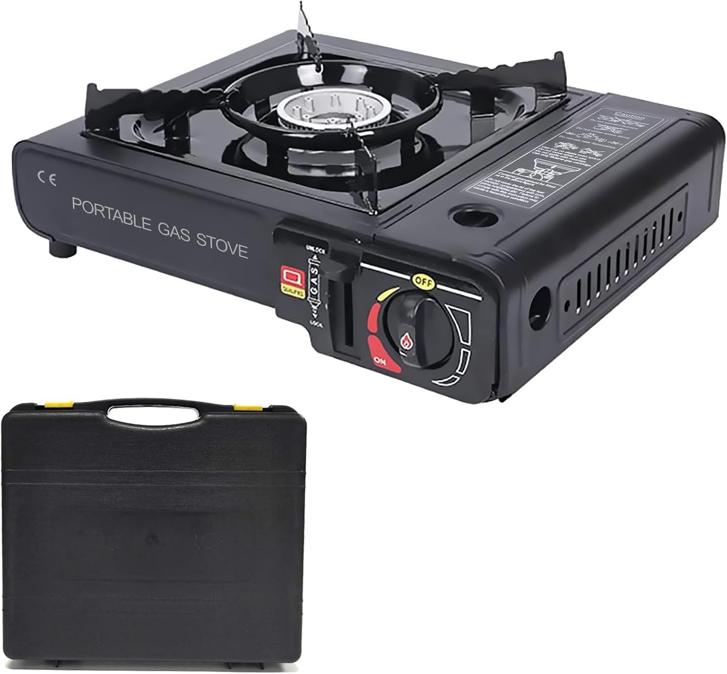 Camping Gas Portatil con Bombonas, GAS 4 BOTELLAS +MALETÍN ESTUFA CAMPING +1 MECHERO DE COCINA, MALETÍN ESTUFA CAMPING, Portátil, Cocinal, Infernillo, Fogareiro