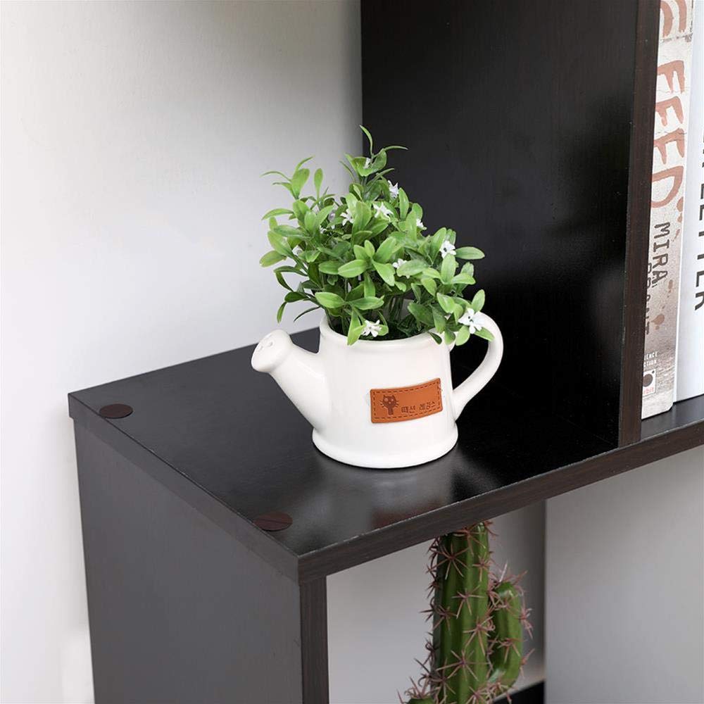 Etnicart regał na książki, nowoczesny design do biura z ciemnego drewna wengè – 70 x 23,5 x 190 cm samorozkładający się ładunek, ze ściankami działowymi, regał stojący na książki drewnianypółka na książki