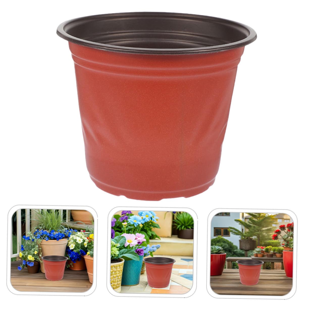 Abaodam 60 Pièces Lot de Mini Pots à Bicolores Plastique Petits Pots Ronds pour Semis Culture Intérieure Orchidées Cactus et Légumes pour et Balcon