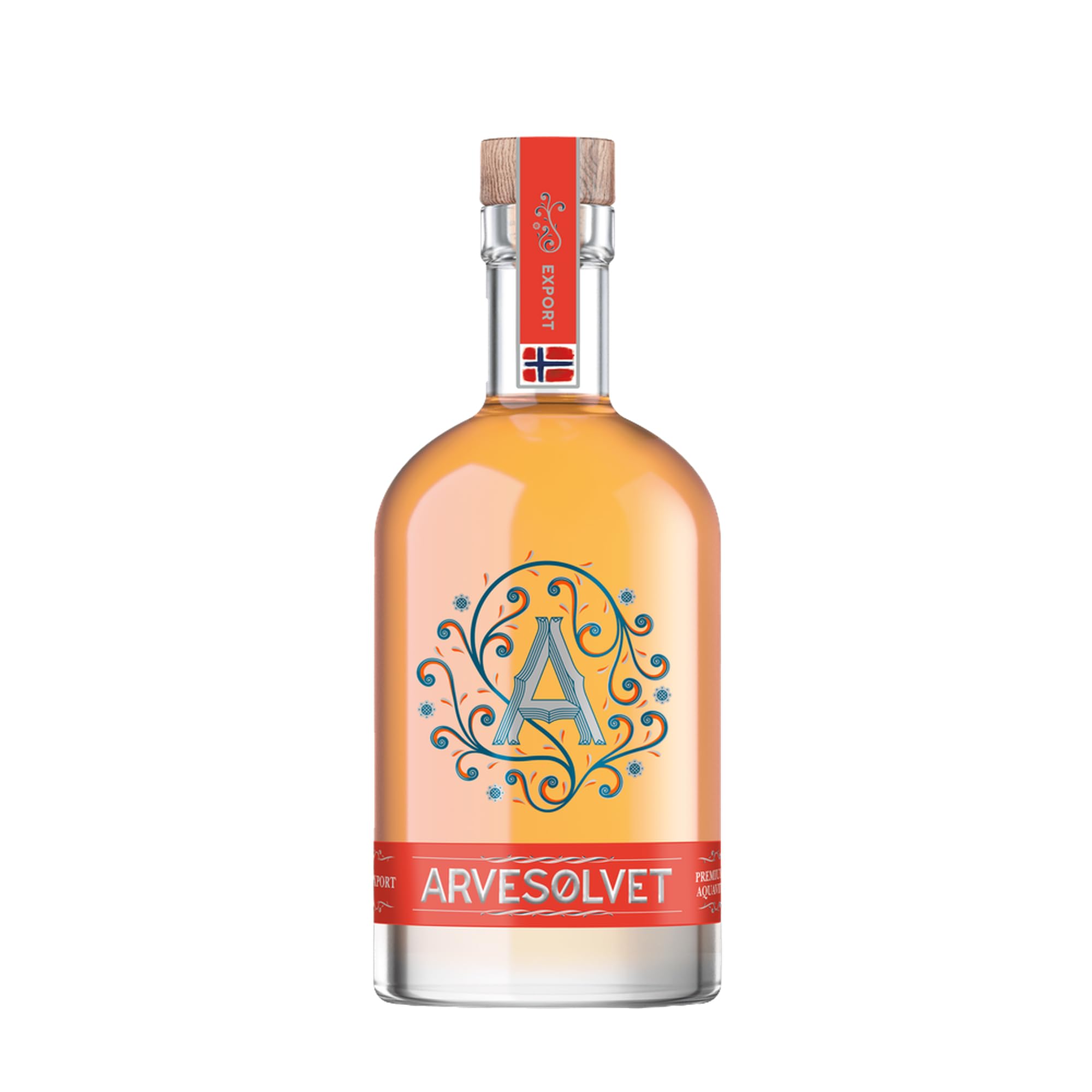 Arvesølvet Aquavit 1000ml I Auf Basis einer Kartoffelspirituose aus Norwegen mit leichtem Aroma von Anis, Orangenmarmelade & Lakritz I 40% vol.