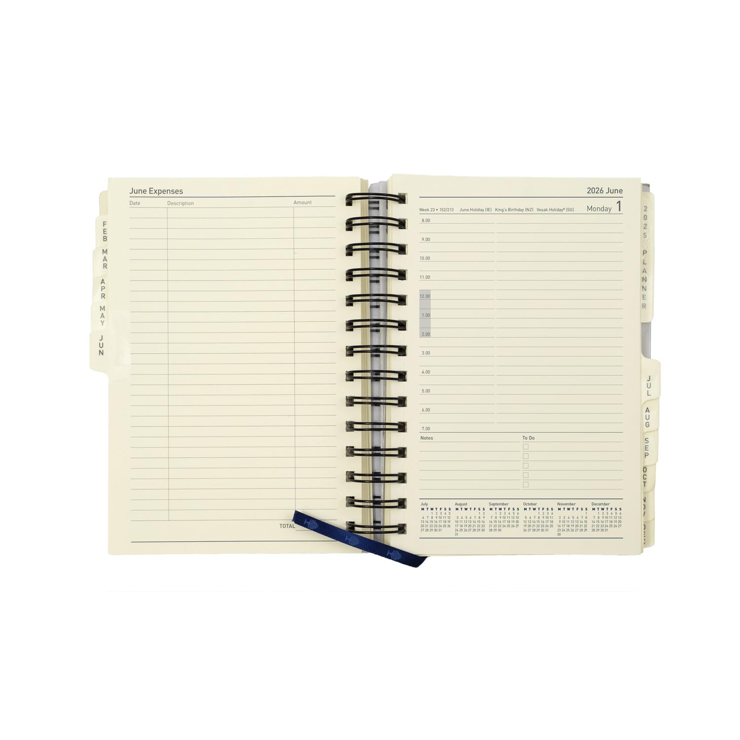 Collins - Elite - Compact 2026 12 Month Calendar Year Planner, Day-To-Page with Appointments Diary Refill (1140R-26)