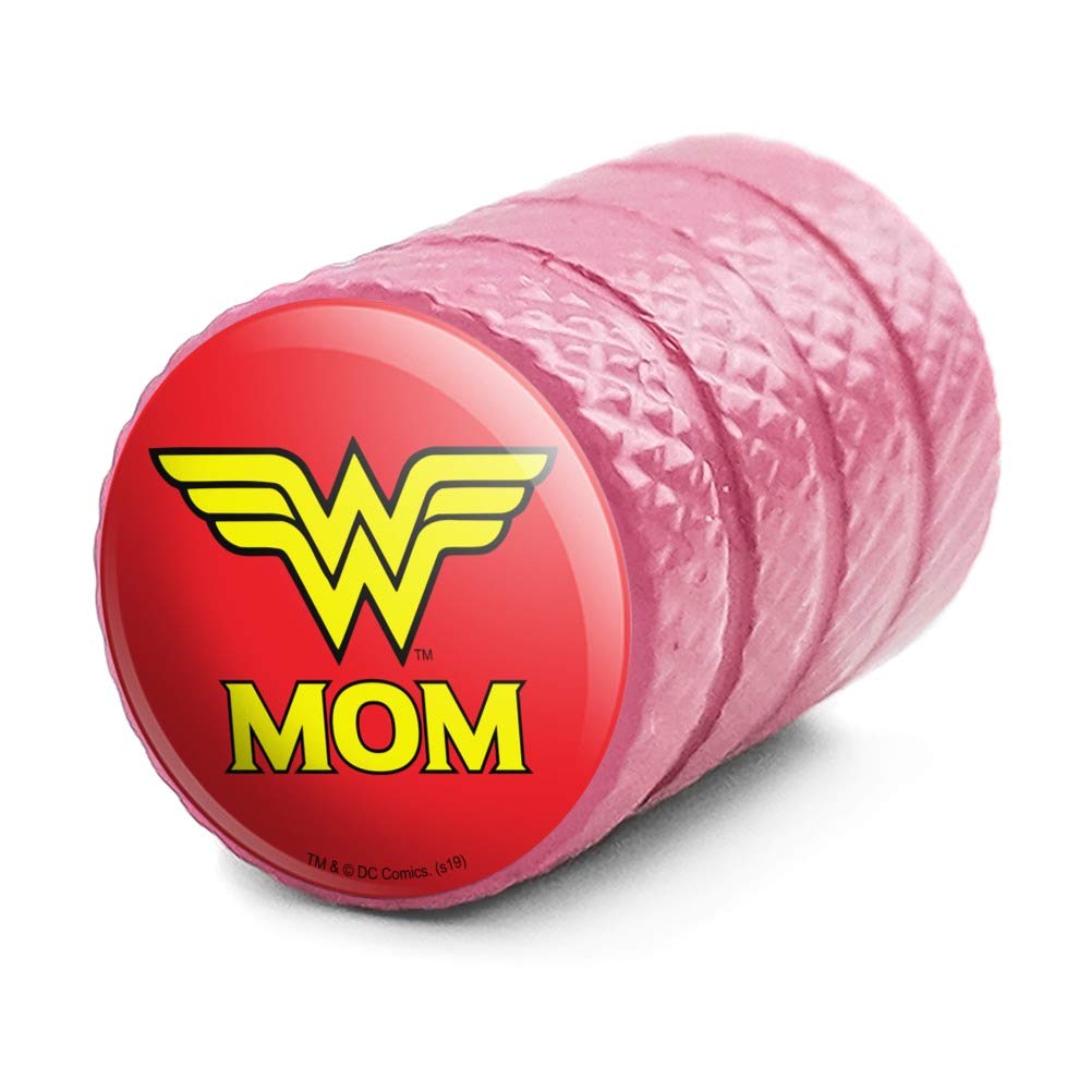 Wonder Woman Wonder Mom Logo Motorcycle Bicycle Bike Tire Rim Wheel Aluminum Valve Stem Caps