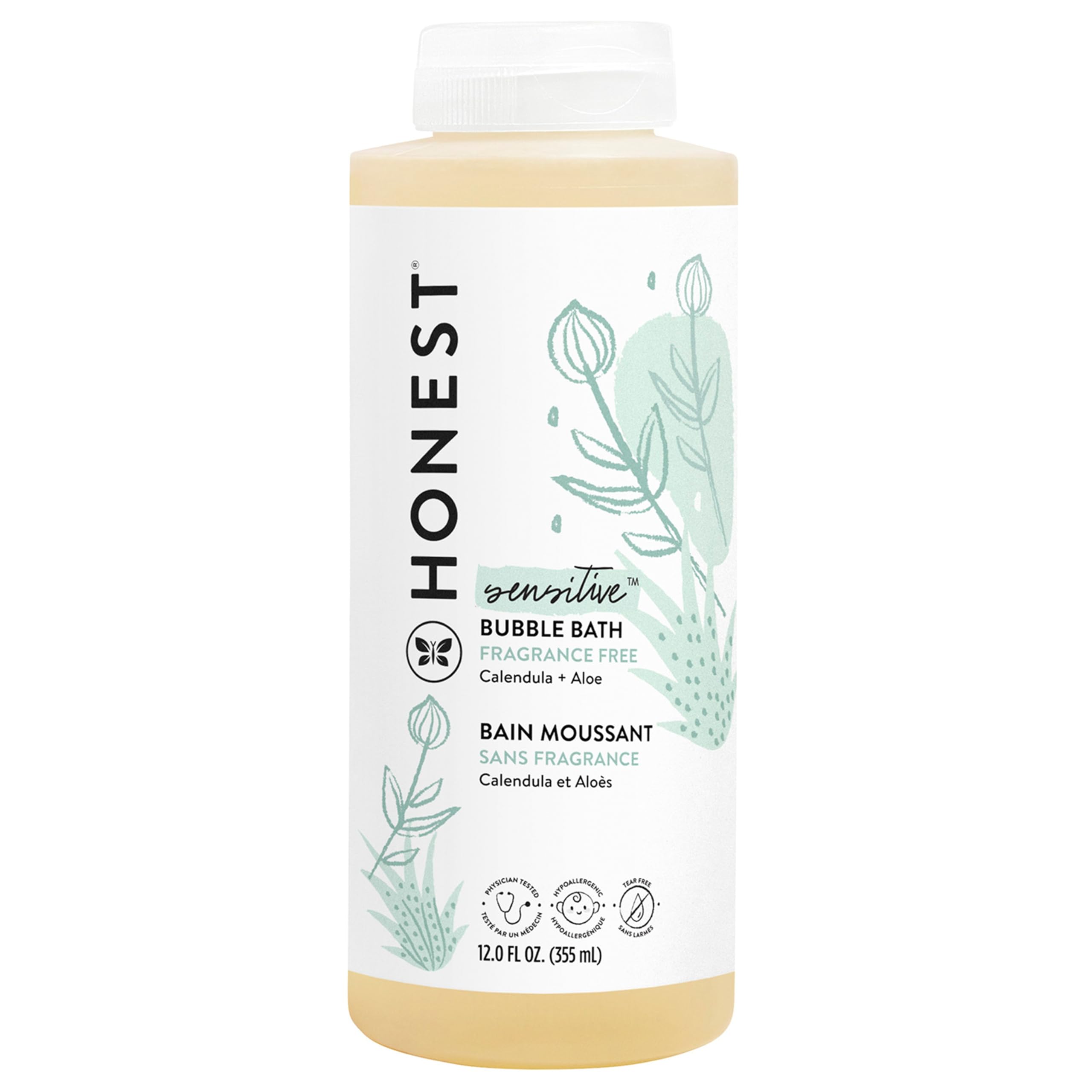 The Honest Company Purely Simple Bubble Bath, Fragrance Free, 12 Fl Oz (Pack Of 1)