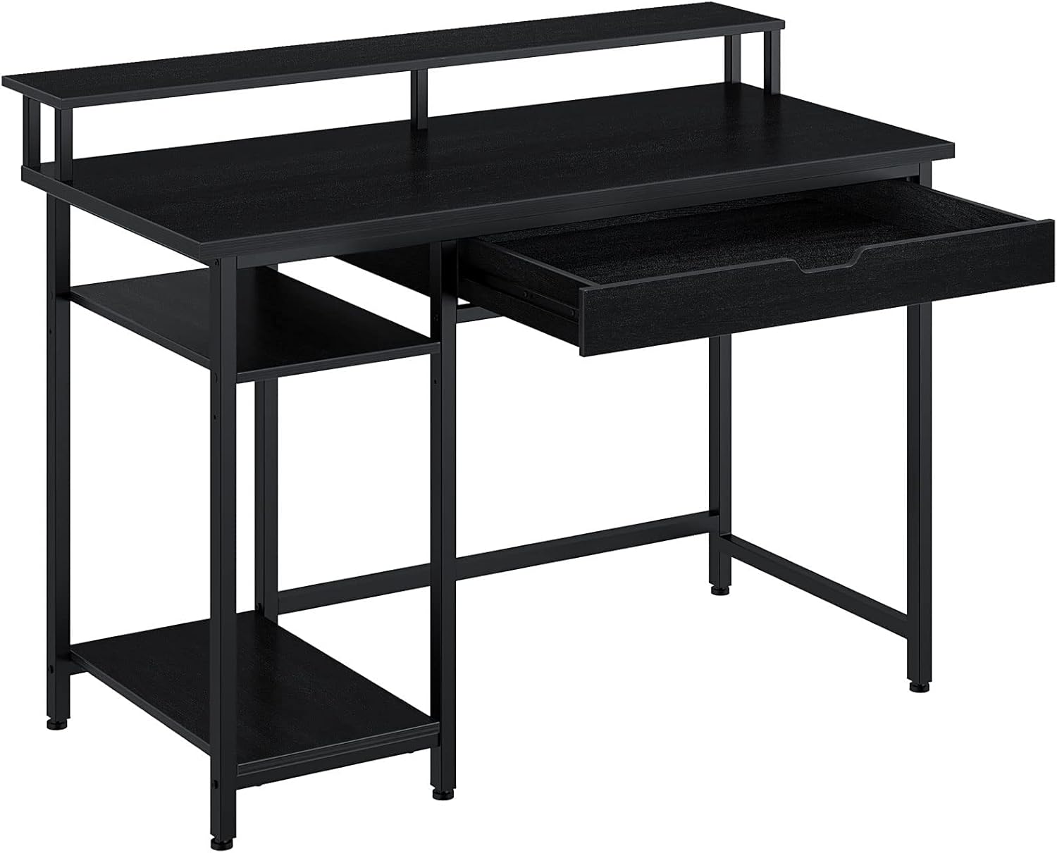 Rolanstar Computer Desk with Monitor Shelf and Drawer, 47