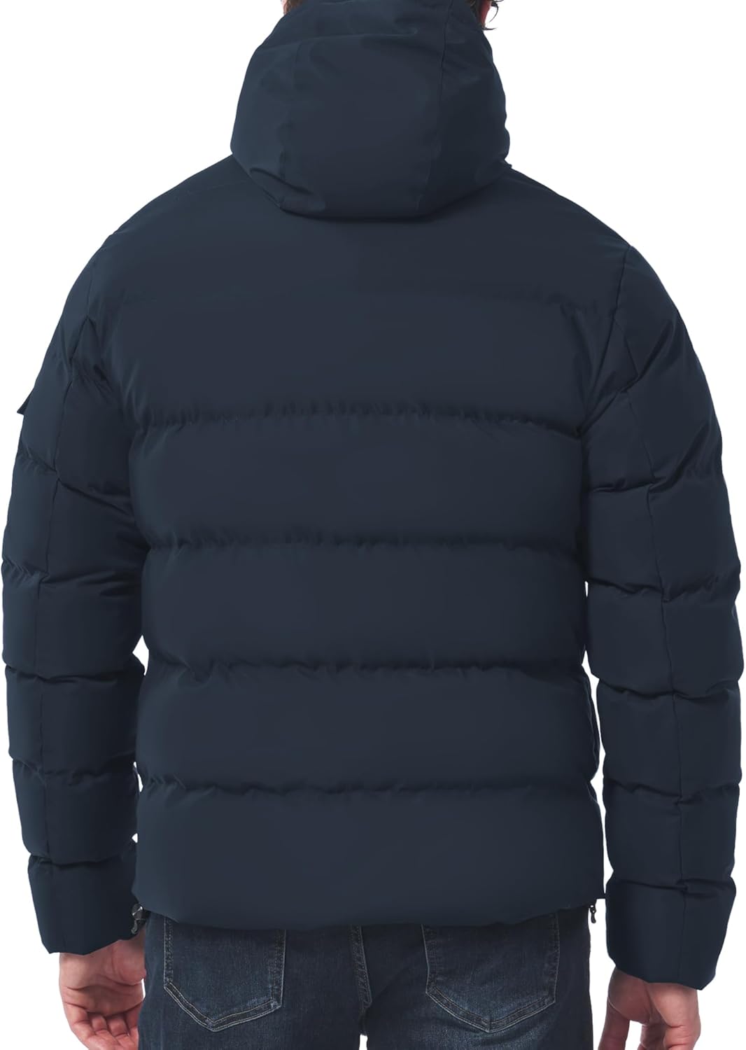 LZACTOIN-X Men's Winter Coat Thicken Insulated Waterproof Puffer Jacket Hooded Windbreaker Parka With Multi-Pockets - Image 2