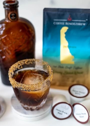 Miniatura 4 de Coffee Rendezbrew 1st State Craft Coffee - Dewey Beach, café gourmet infusionado, bourbon y nueces cálidas, molido, bolsa de 12 onzas