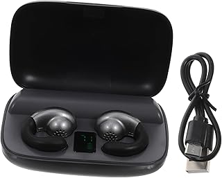 Hemobllo Fone De Ouvido Fones De Ouvido De Condução Óssea Fones De Ouvido De Condução Óssea Preto S19 Fone De Ouvido Neutro De Condução Óssea