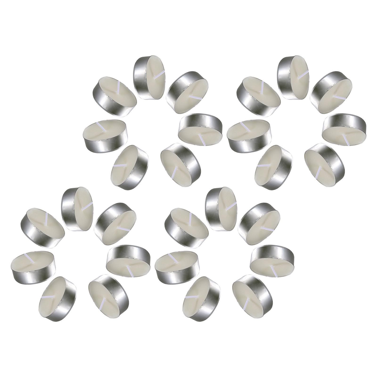 STOBAZA 150 Stück Unparfümierte Teelichter aus Aluminium mit Gleichmäßigem Brennen für Hochzeiten und Feiern Elegante und Dekorative Kleiner Kerzen für Romantische Stimmung