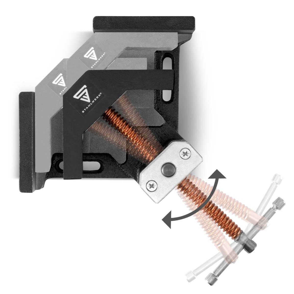 STAHLWERK WK-75 ST Pince pour angle de soudage/serrage angulaire avec ouverture de mâchoire de 75 mm pour la fixation de pièces à usiner à 90 degrés - 7 ans de garantie