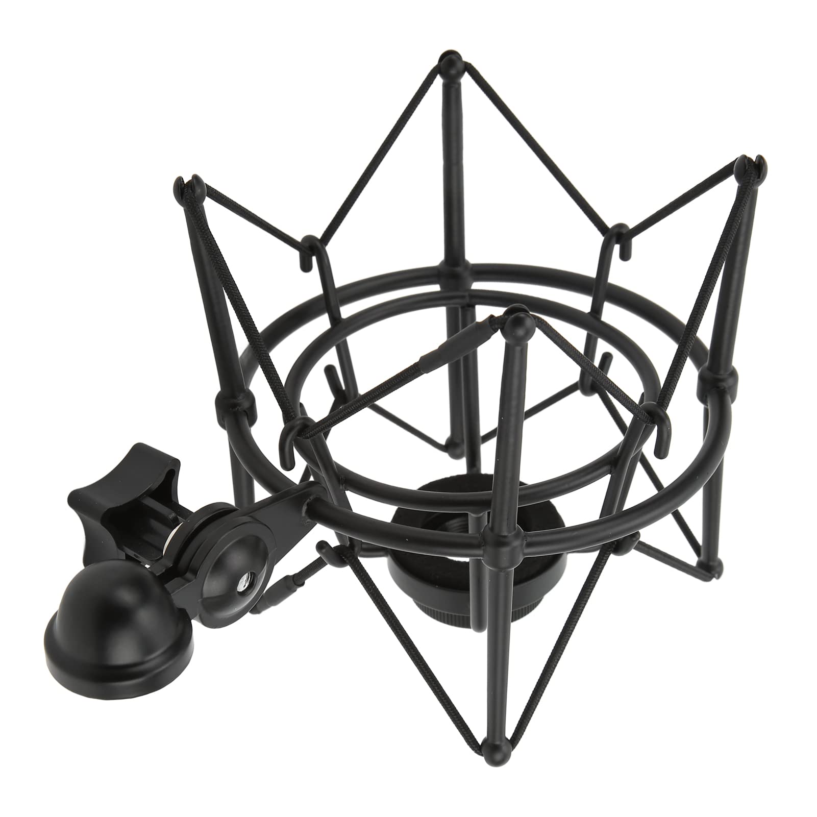 Ausla Supporto Antiurto per Microfono, Supporto Antivibrante in Metallo, Clamp/Holder per Microfono Regolabile, Assorbimento Acustico Chiaro per Studio Musicale e Streaming Live (BLACK)