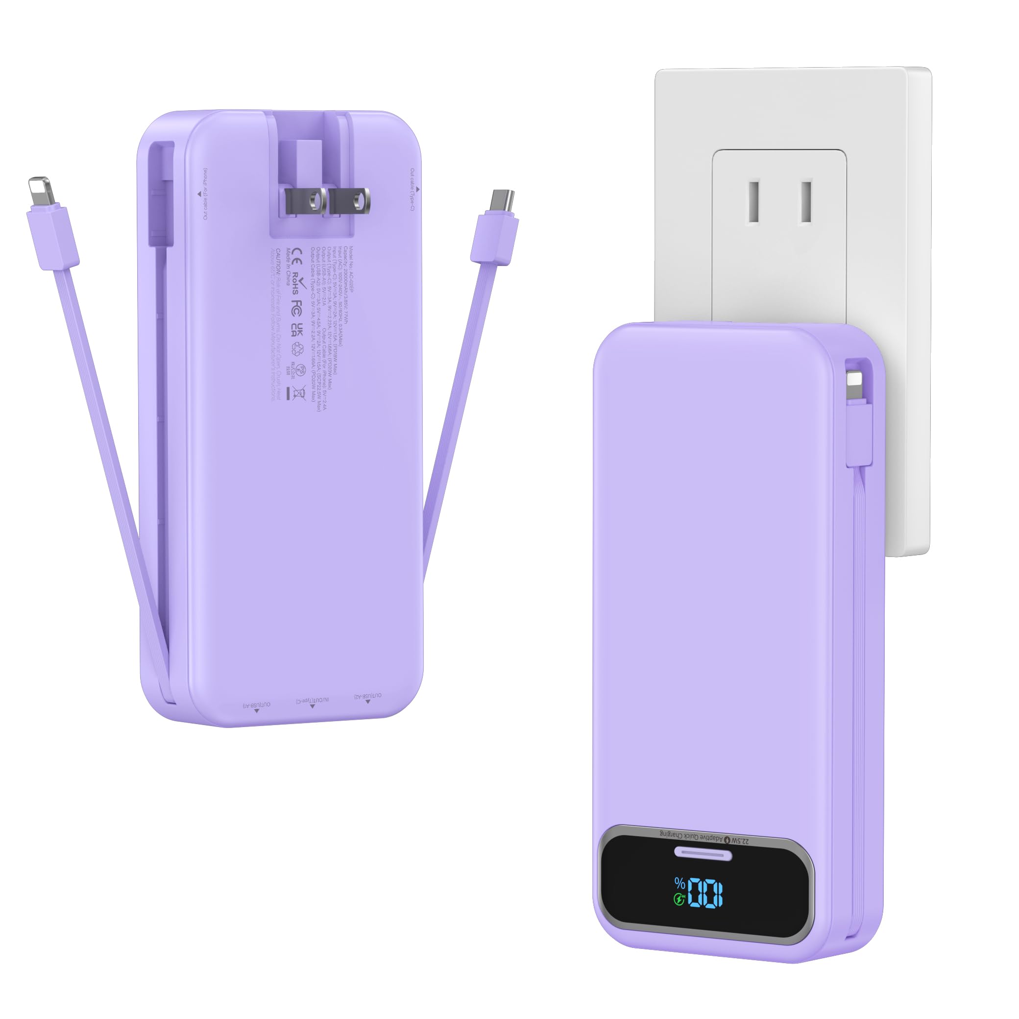 Aonidi AC Wall Plug Power Bank