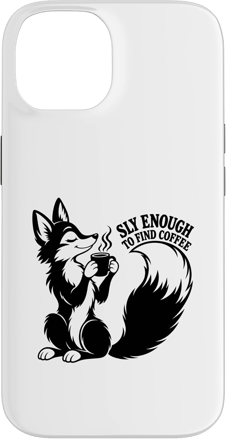Fox Coffee Lover Sly Morning Caffeine Woodland Animal Humor Case for iPhone 12 mini image 4