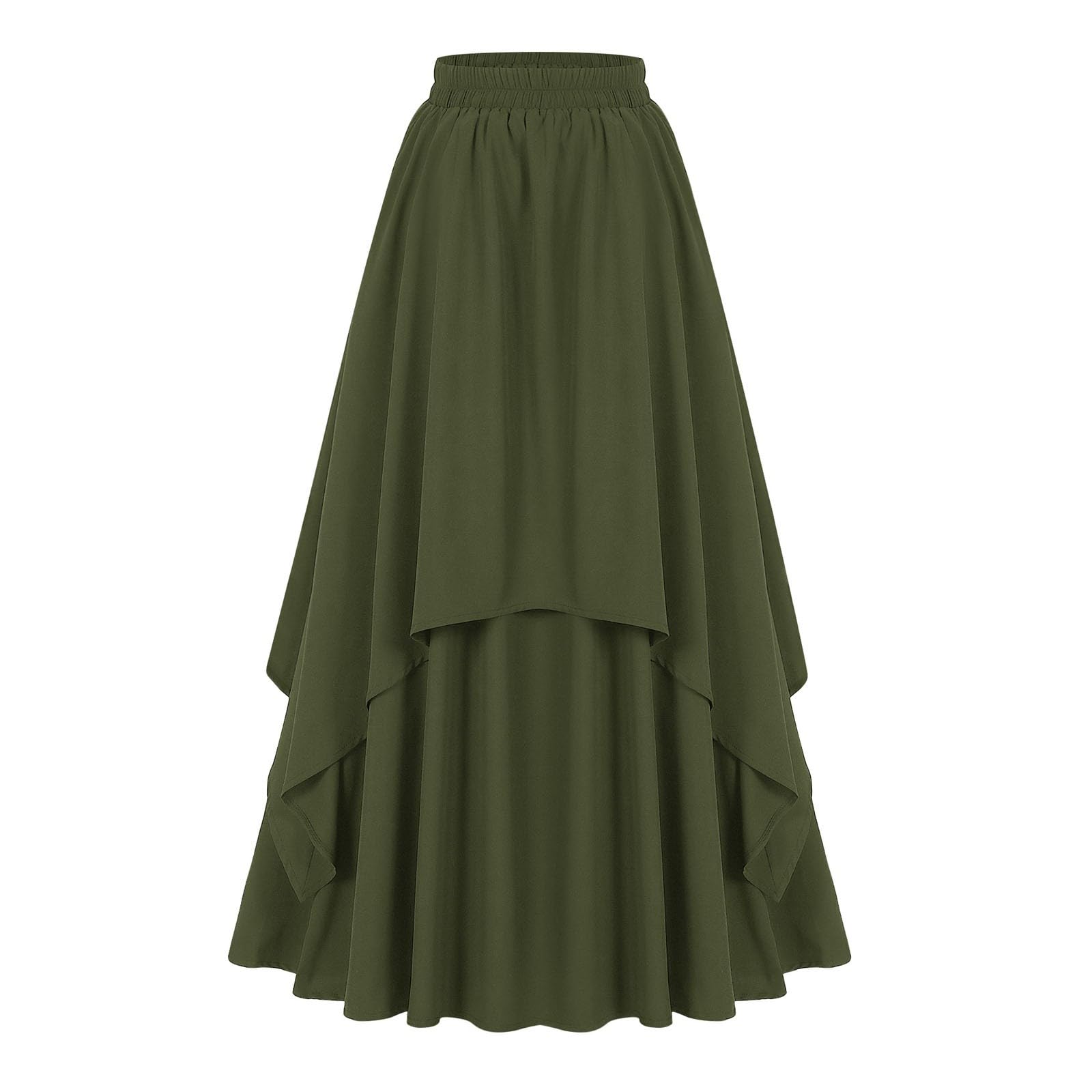 Abbigliamento medievale da donna, costume da pirata da donna, per cosplay, gonna asimmetrica, con maniche a lanterna, schiena scoperta, corsetto da pirata e gonna vichinga, outfit da pirata per