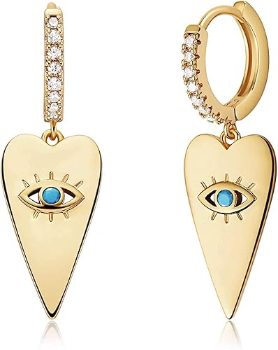 MYEARS Arracadas para mujer, chapadas en oro de 14 quilates, pequeñas, bohemias, para playa, sencillas, delicadas, hechas a mano, hipoalergénicas,