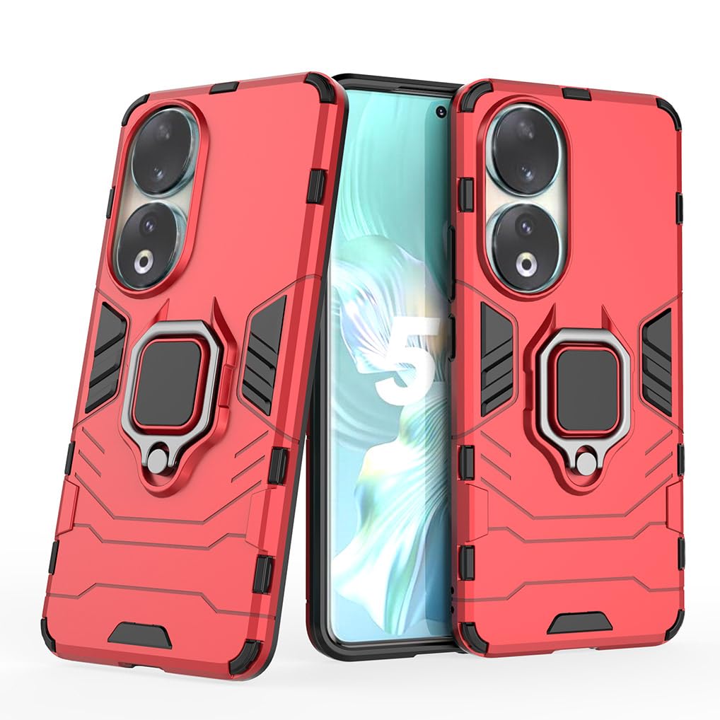 RonRun Cover per Honor X7A, 360°Rotante Anello Supporto Case Custodia Antiurto Morbida Paraurti TPU in Silicone Copertura - Verde Scuro
