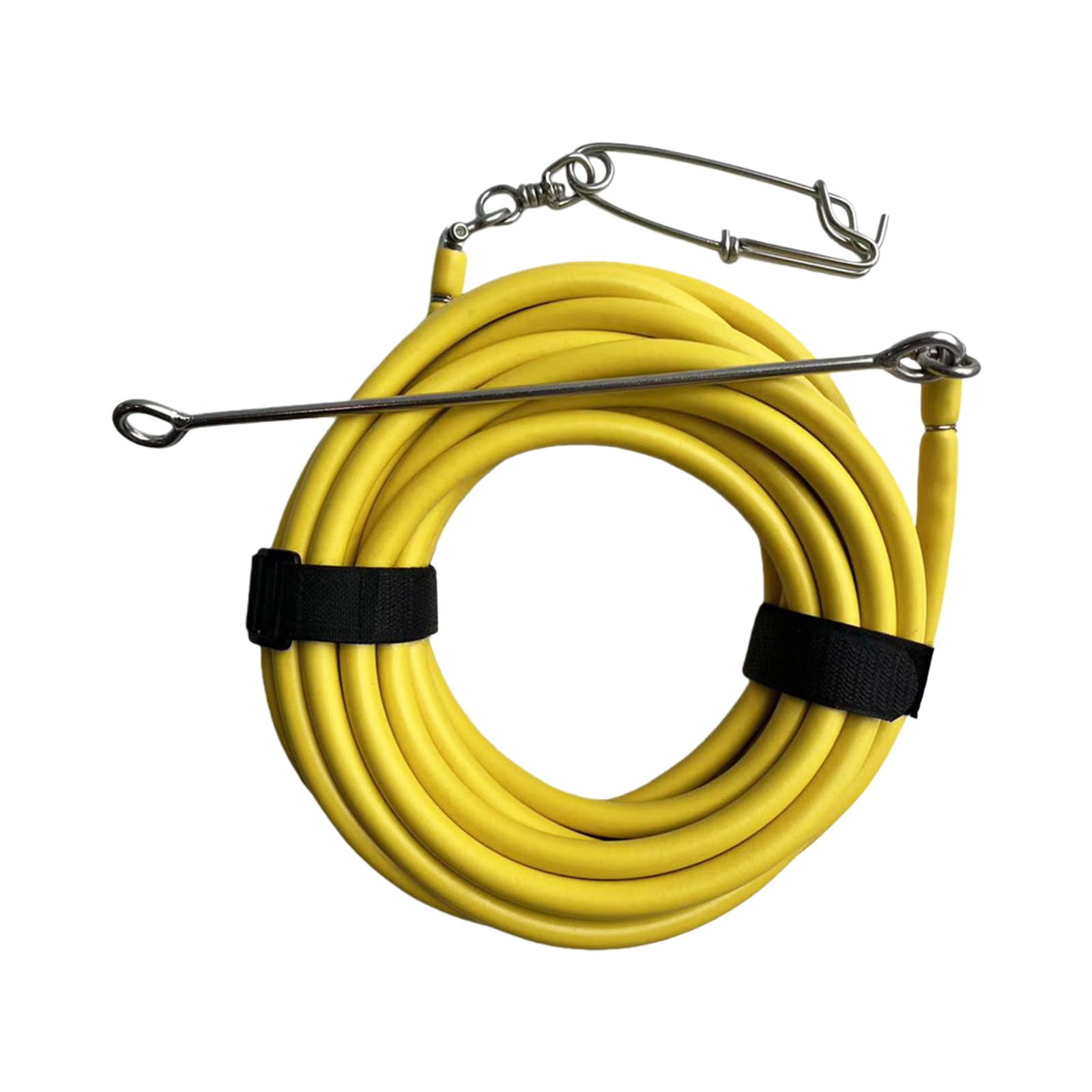 Línea de pesca flotante, tubo de goma de espuma, punta de lanza de acero inoxidable, cuerda de alta resistencia, diseño impermeable para pesca submarina, línea de pesca de agua salada