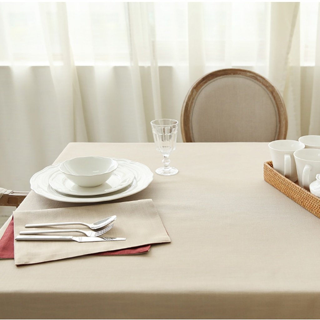 Nappe couverture de table en coton lin pour protéger et embellir les meubles usés