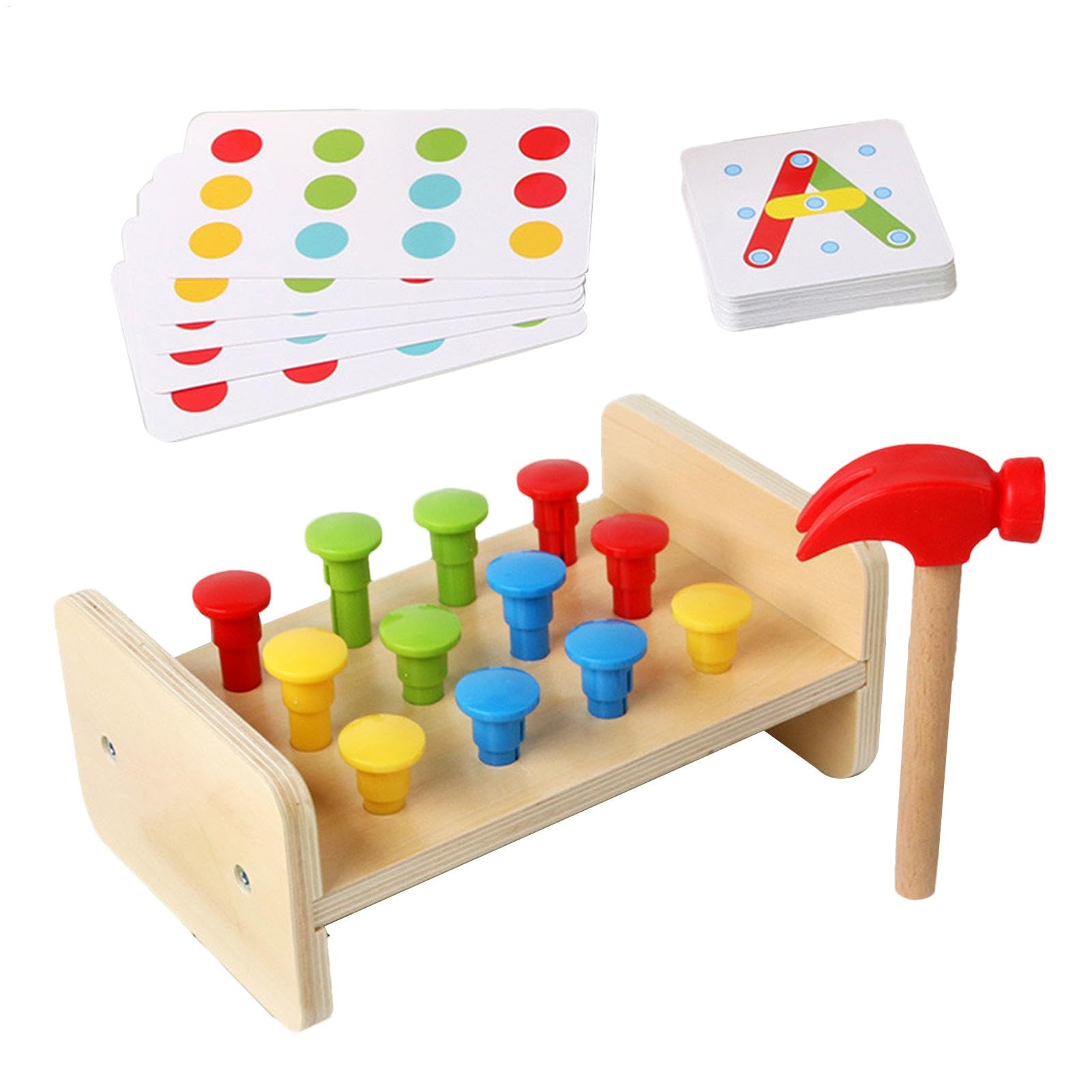 para Martillo y Clavos, Banco de martilleo de Madera, de martilleo para, Material de Madera, Educativo para Pascua, Navidad, cumpleaños