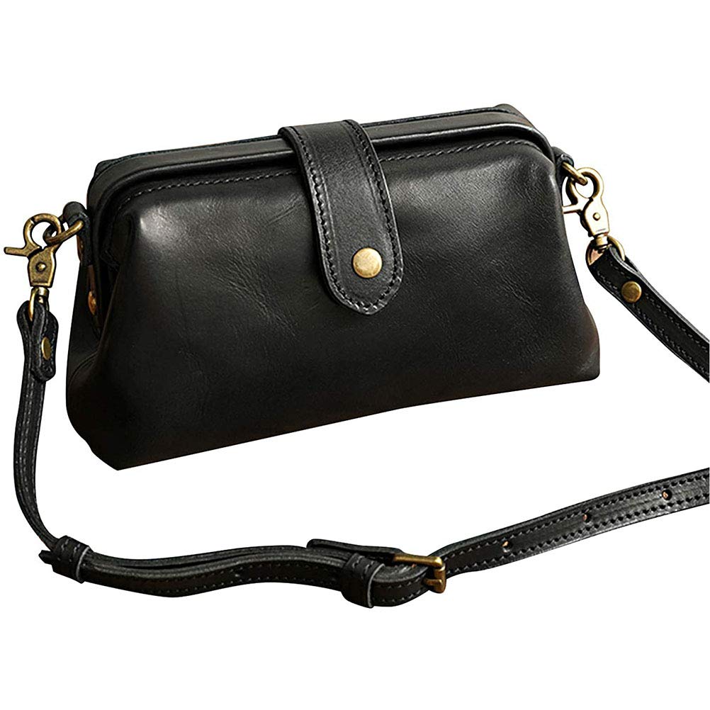 Retro handgefertigte Arzt-Tasche, Umhängetasche Damen, Vintage-Stil, Leder, Umhängetasche