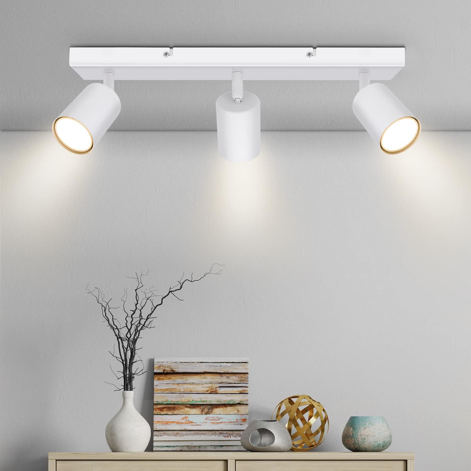 Philips Meranti Lampada A Soffitto Con 3 Faretti, Metallo Cromato Nickel, Senza Lampadine, Classe A+