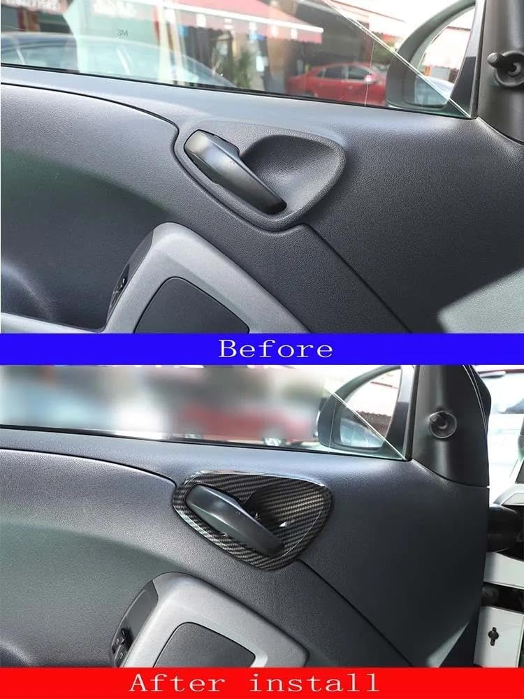 Auto Maniglia Interna Porta Accessori Auto Manopola Porta Maniglia Interna Fibra Carbonio per Smart 453 per Fortwo per Forfour (Colore : Fortwo