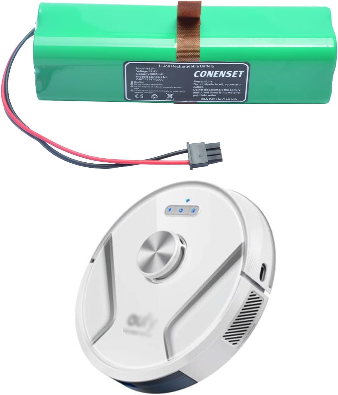 PA61 6000mAh 14.4V Replacement Battery for Eufy RoboVac X8 Series Hybrid White Robot Vacuum Cleaner Accessories Parts