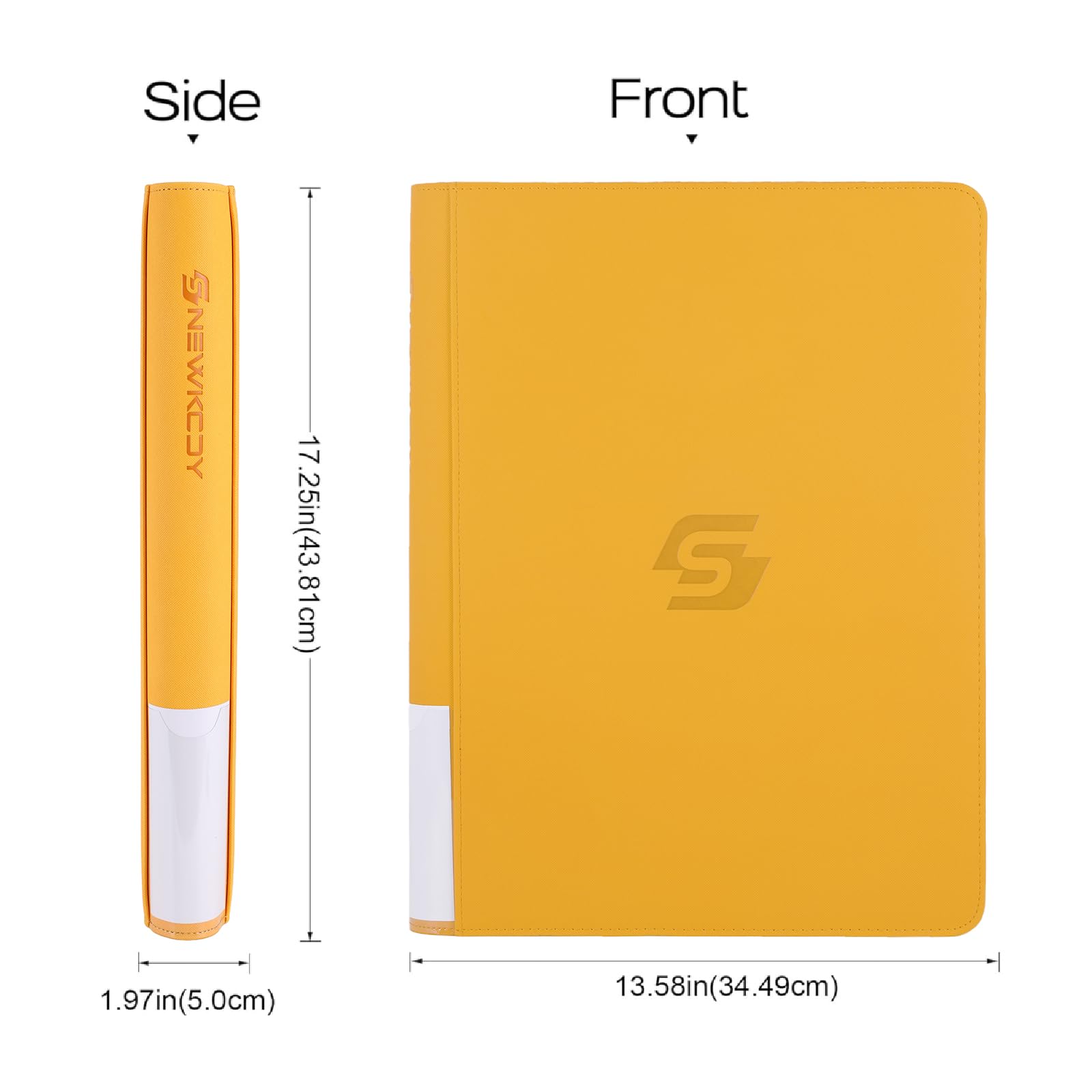 Snekdy - Carpeta de tarjetas coleccionables de 1024 bolsillos, álbum de tarjetas de 16 bolsillos, cubierta de piel sintética impermeable con carga lateral, sostiene tarjetas de juegos, béisbol