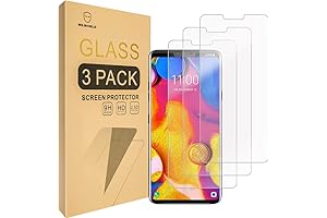 3-Pack Tempered Glass Screen Protector for LG V40 ThinQ with 9H Hardness and Lifetime Replacement