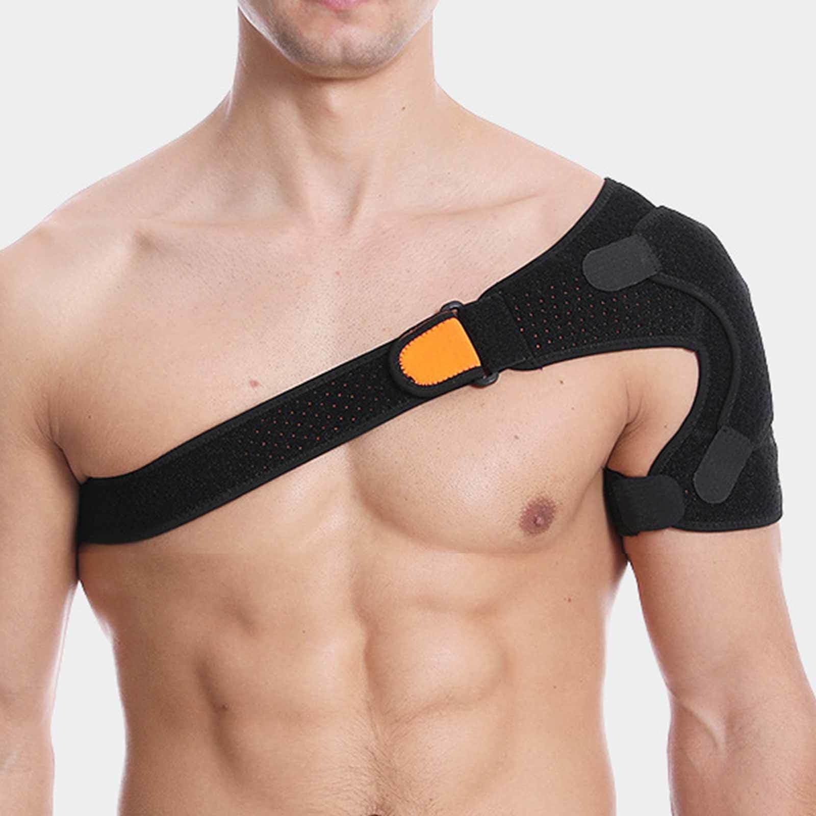 Schulterstütze - Schulter-Wegfahrsperre für Gerissene Rotatorenmanschette, AC-Gelenk-Schmerzlinderung, Luxation – Verstellbar, Passend für Männer, Frauen – Schwarz – Einheitsgröße