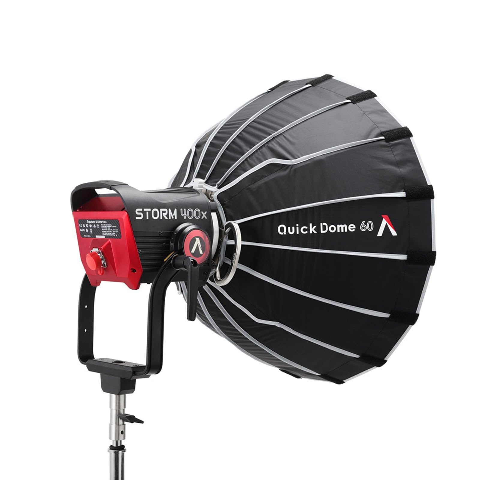 Aputure Quick Dome 60 23in/60cm Bowens Mount Softbox Controlli di illuminazione a configurazione rapida Modificatori per Aputure Storm 700X 400X 80c Amaran 300c/150c/200x/60x S