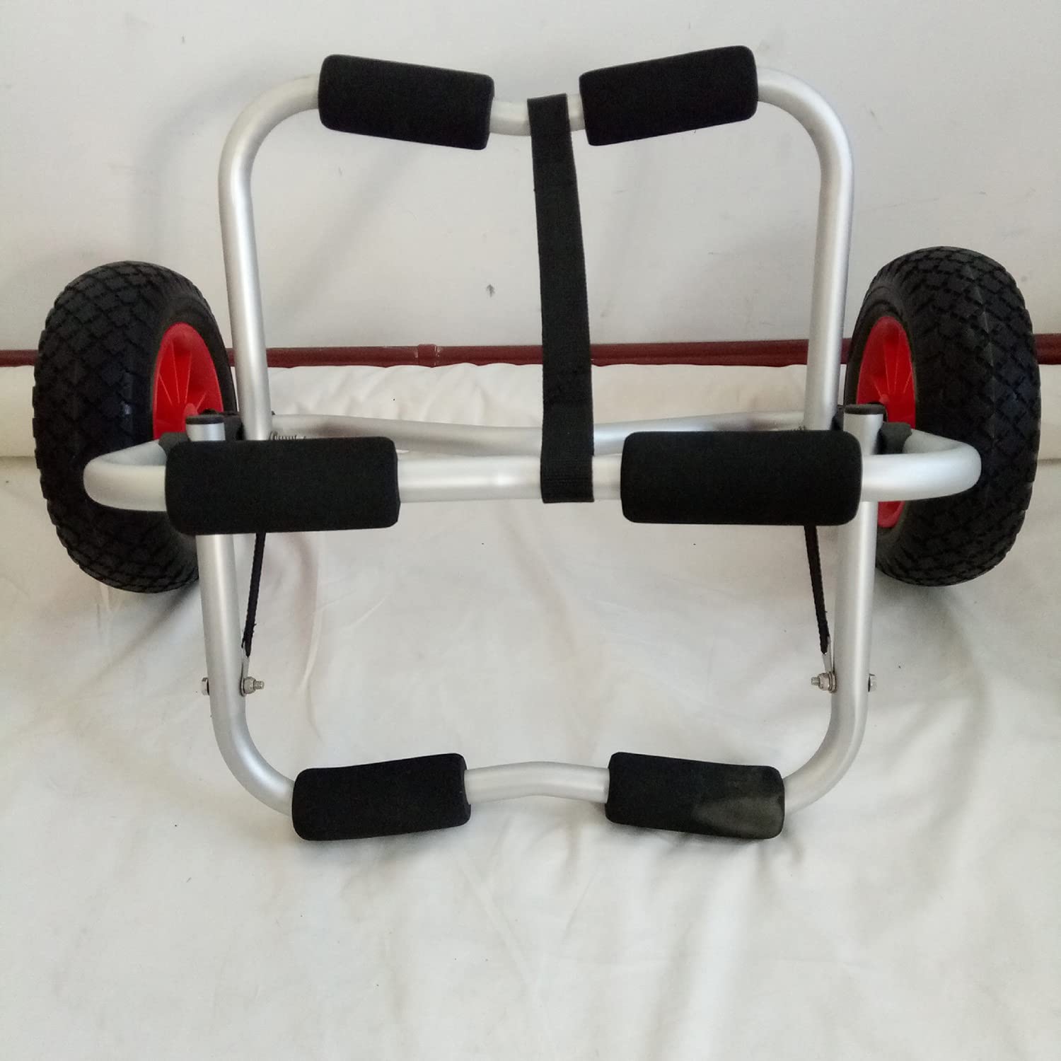 Carrello per Kayak, Carrello per Canoa per Barca Pieghevole, Telaio in Alluminio per Trasporto Rimorchio per Carrelli con Ruota da 10 Pollici, capacità di Carico di 80 kg