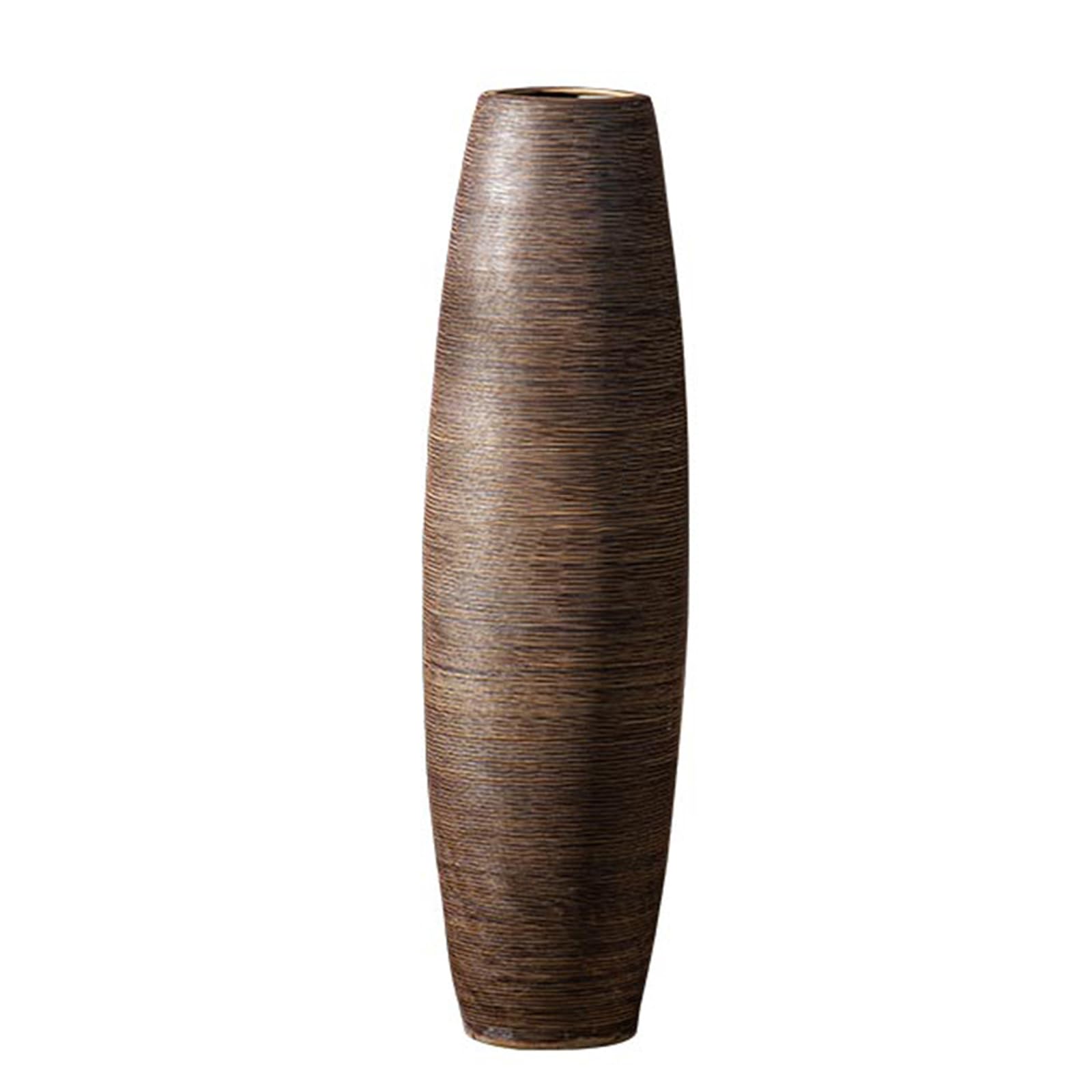 asdchZen Vintage Floor Vase, Thick Ceramic Vase, Hotel, Hall, Entrance Decorative Vase, Fashion Dry Flower Vase, Stable Multi-Functional Vase,A-25 * 95CM