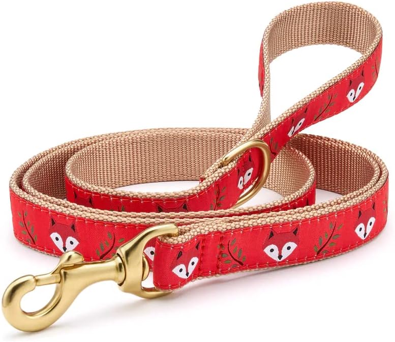 Up Country Foxy Pattern 5 Foot Dog Leash (5 Foot Leash, Wide)