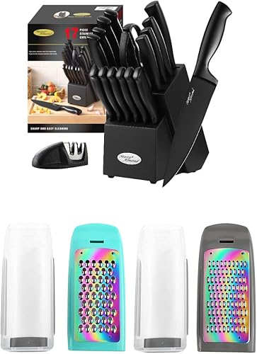 Marco Almond Juego de cuchillos de cocina MA23 + ralladores Marco Almond MA63 para cocina