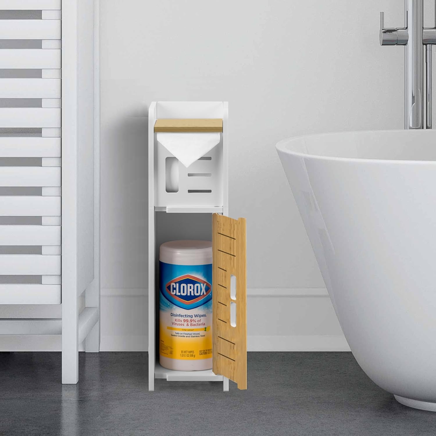 Aojezor Toilet Roll Holder, Chrome Toilet Roll Holder Behind Toilet