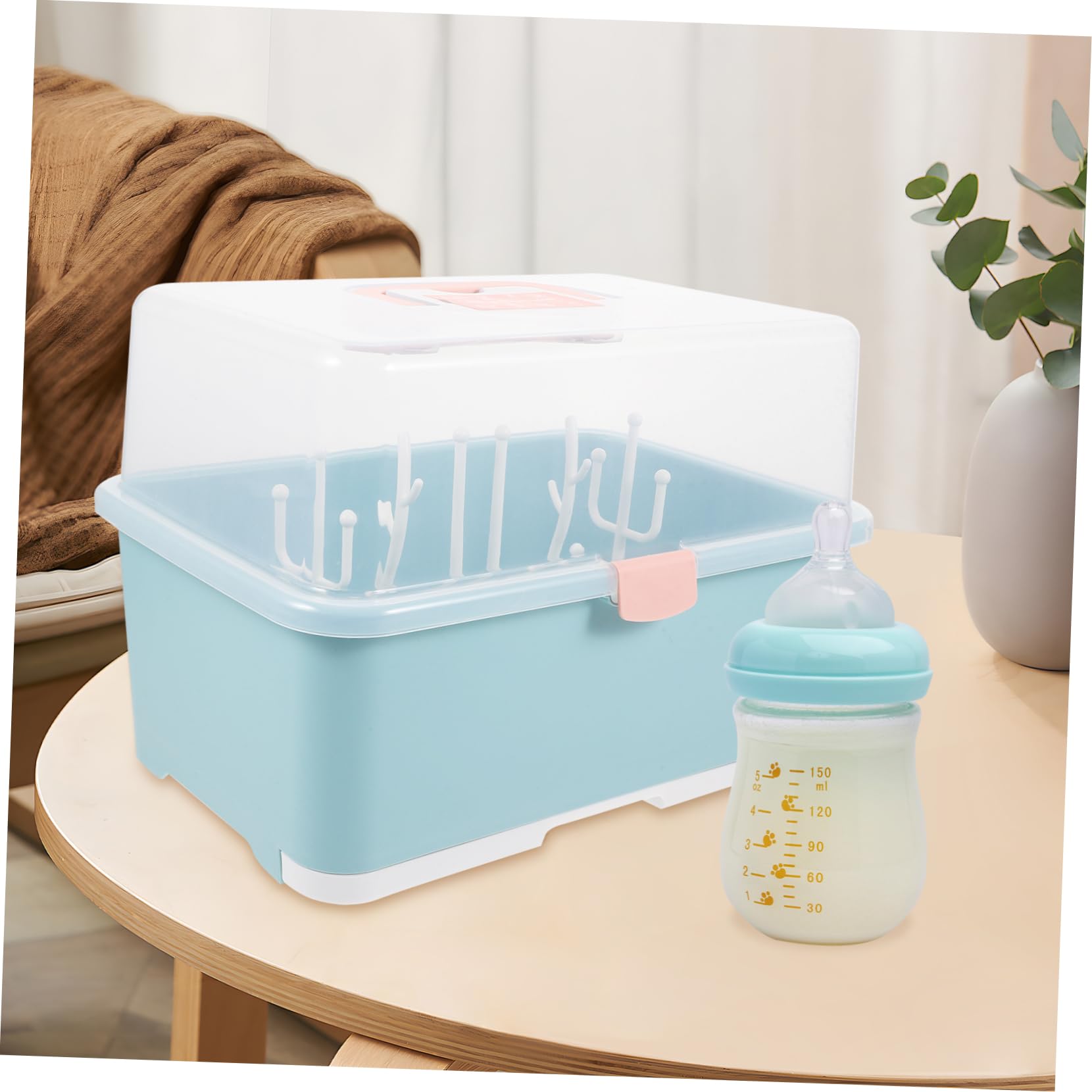ORFOFE Große Trockenbox für Babyflaschen mit Abtropffunktion aus Pp, Grün | 1 Stück, Praktisch für Stillzubehör, zum Aufrechtstellen und Ordnen im Babybad