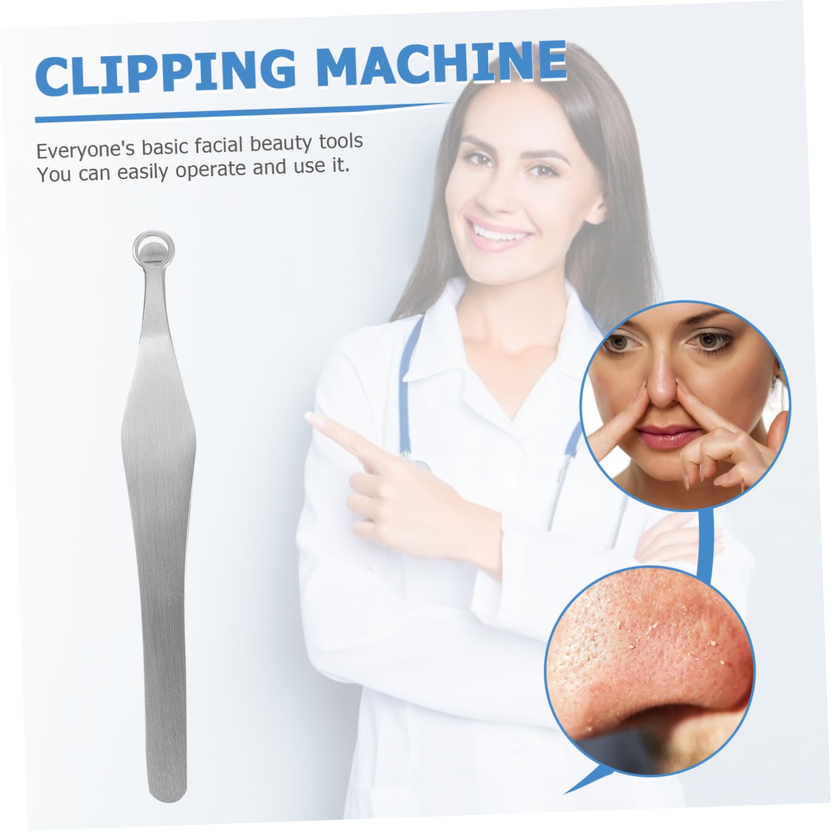 Baluue 3pezzi Pinzetta Per Nasal Hair Inossidabile Con Testa Rotonda Strumento Di Taglio Sicuro e Pratico Per La Personale Del Naso Orecchie