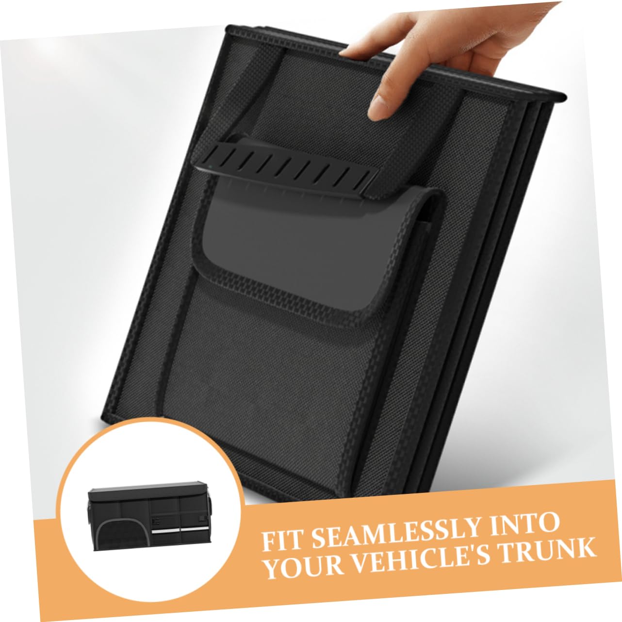 Cabilock Organizador Plegable de Gran Capacidad de Maletero para Coche de Tela Oxford Negra, con Múltiples Compartimentos para Camping y Uso en Maletero
