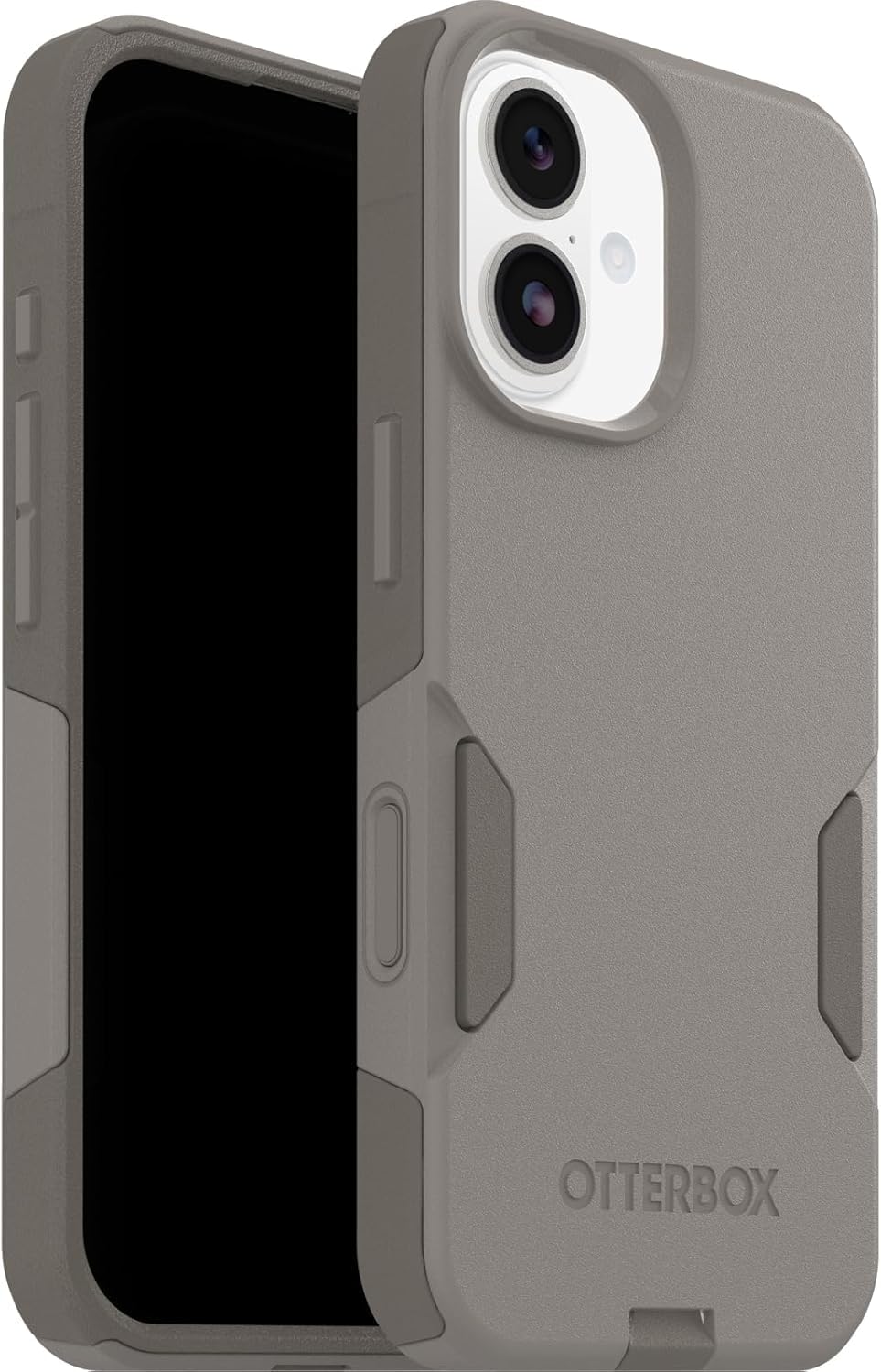 OtterBox Commuter Series MagSafe funda para iPhone 17, Testada 3x estándares Militares anticaídas, Gris + OtterBox Glass Protector de Pantalla de Cristal Templado para iPhone 17