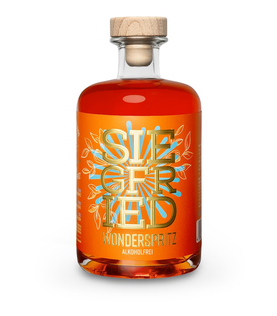 Siegfried Wonderspritz | Premium alkoholfrei | Bittersüßer Aperitivo für Dolce Vita Momente | Voller Spritz-Genuss ohne Alkohol | Orange, Enzian & Kräuter | Vegan | 500ml