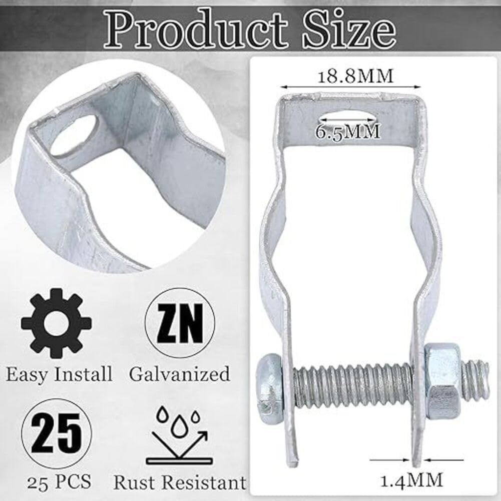 Galvanized Steel EMT Conduit Hangers 25PCS with Mounting Bolts for Electrical Wiring and Industrial Equipment Support (1/2 inch)