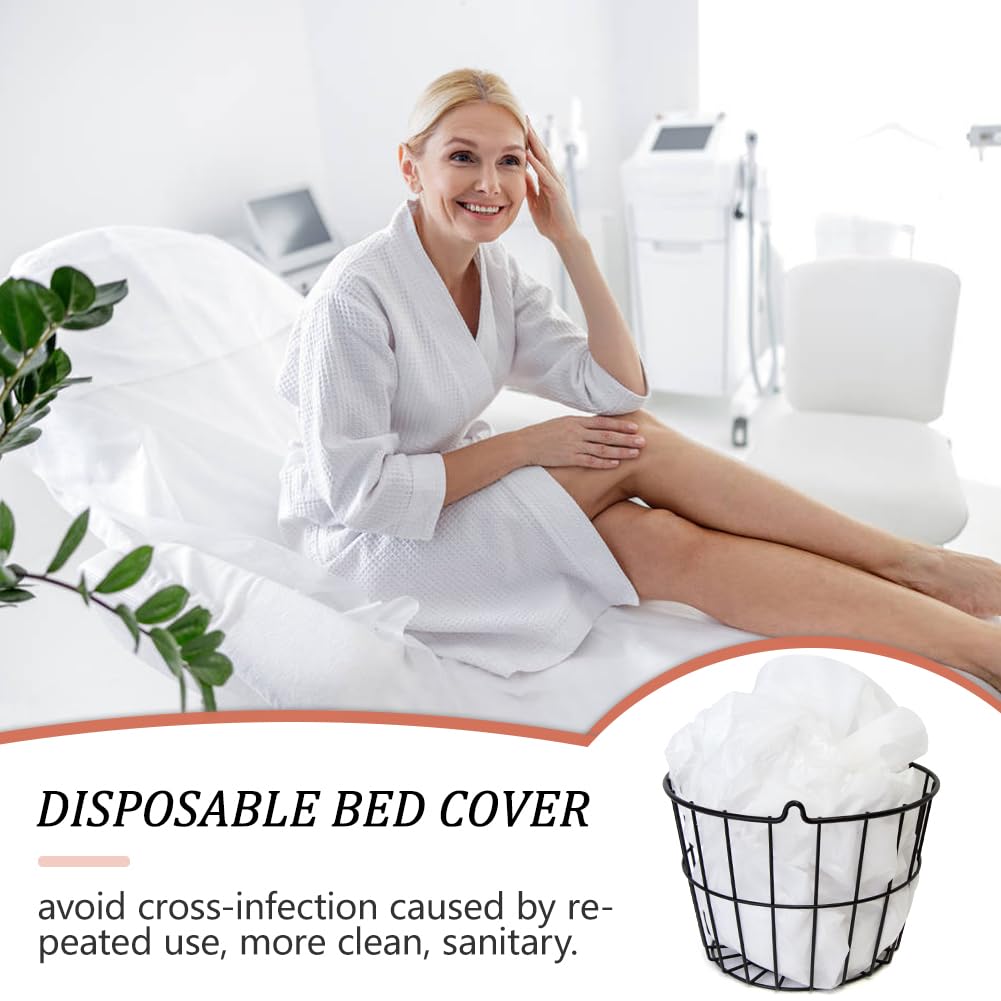 30pcs Coprilettino Monouso, 110 x 215cm Coprilettino Estetica Impermeabile, Lenzuola Usa e Getta con Elastici, Coprilettino da Massaggio per Estetica, Fisioterapia, Massaggio, Tattoo