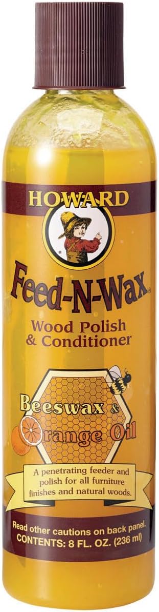 Howard Products FW0008 Wood Polish & Conditioner, 8 oz, Orange