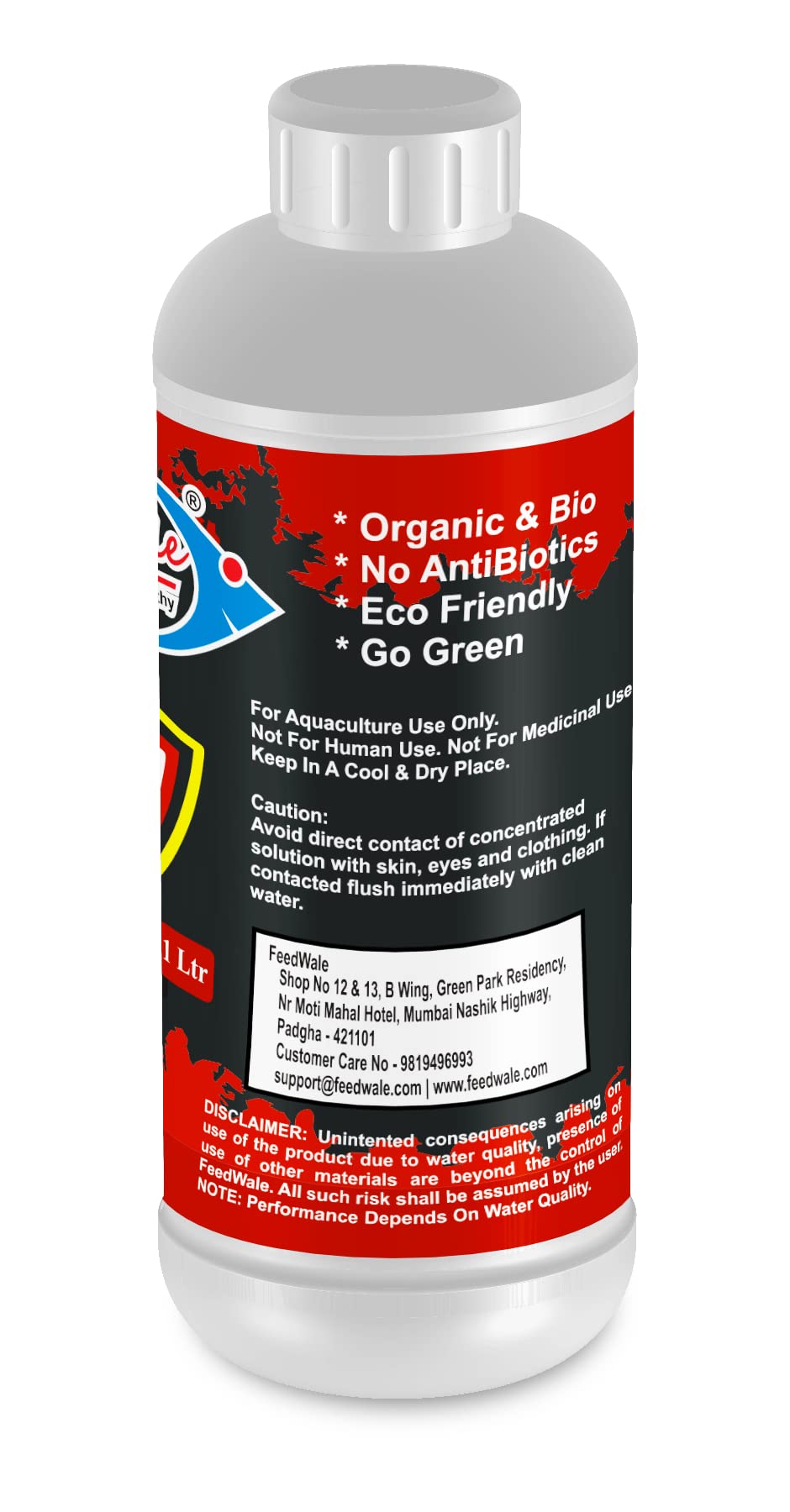 FeedWale Fish Guard 1 Litre Cures Fungal and Bacterial Infection for Fishes in Ponds & BioFloc Aquaculture Water Treatment 3