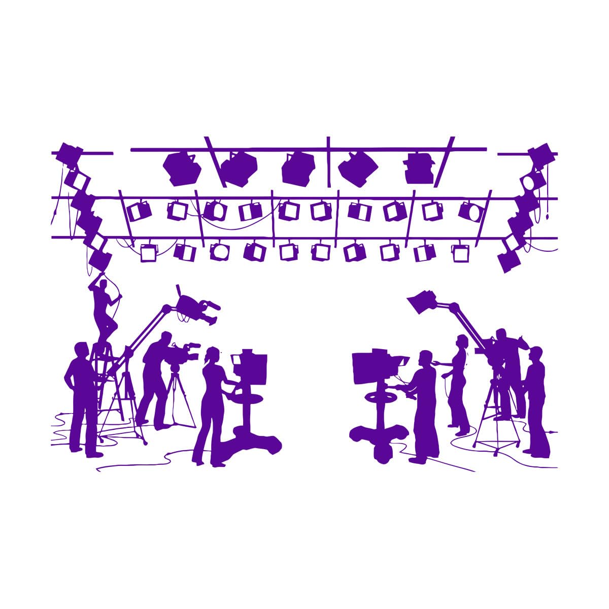 Filming Wall Decal Cinema Movie Theatre Modern Home Decoration Film Vinyl Self-Adhesive Wall Stickers Artistic Decorative Small - 37x57cm — image 1