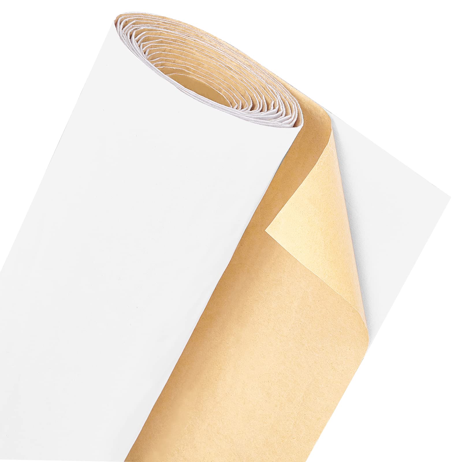 BENECREAT 4m巻 貼りビロード生地 白 ベルベット生地 幅25cm 厚さ0.08cm ポリエステル ベロア 貼りシート付 工芸品作り ジュエリーボックス装飾 ギフトバッグ素材