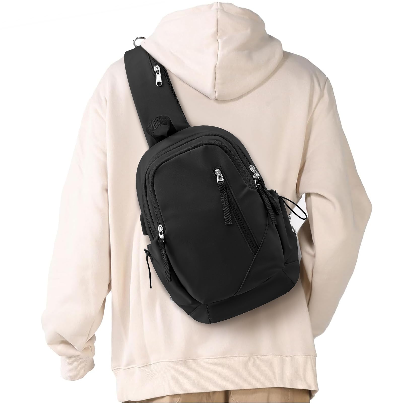 CrossBody bag Sling Bags for Men Women Shoulder Backpack Water Resistant Casual Daypacks for Hiking Travel Cycling Sport